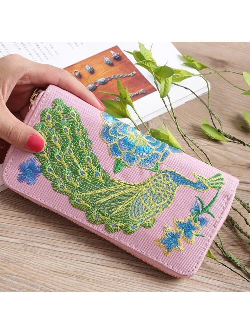 Artisan Embroidered Wallets - Colors & Styles Available - Picture 4 of 16